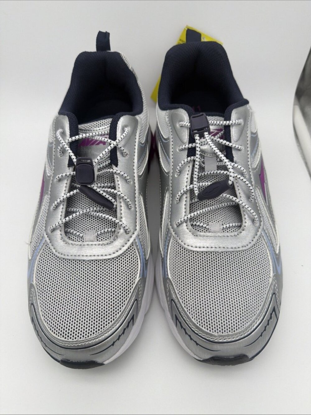 Avia Womens Shoes Sneaker Lace Up Athletics US SIZES 11 Wide Width Silver